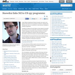 Edward Snowden Links NZ To US Spy Programme