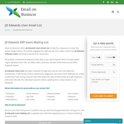 JD Edwards ERP User Mailing List
