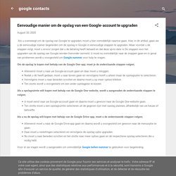Eenvoudige manier om de opslag van een Google-account te upgraden
