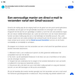 Een eenvoudige manier om direct e-mail te verzenden vanaf een Gmail-account