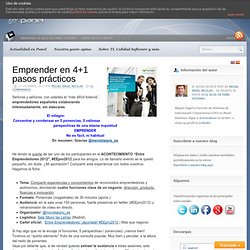 EEpro2012: Emprender en 4+1 pasos prácticos