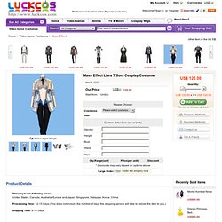 Mass Effect Liara T'Soni Cosplay Costume for Sale - Luckcos.com