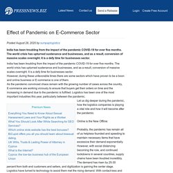 Effect of Pandemic on E-Commerce Sector