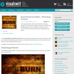 Burnt Wood Text Effect – Photoshop Tutorial