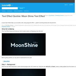 Text Effect Quickie: Moon Shine Text Effect