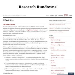 Research Rundowns