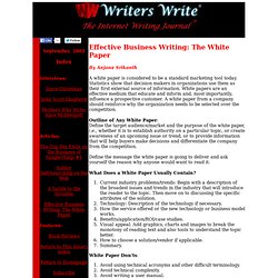 Effective Business Writing: The White Paper