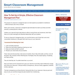 How To Set Up A Simple, Effective Classroom Management Plan