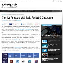 Effective Apps And Web Tools For BYOD Classrooms