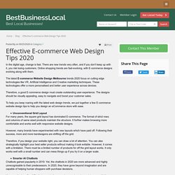 Effective E-commerce Web Design Tips 2020