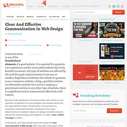 Clear And Effective Communication In Web Design - Smashing Magaz