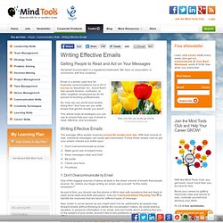 Writing Effective Email - Communication Skills Training from MindTools