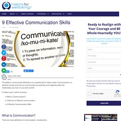 9 Effective Communication Skills