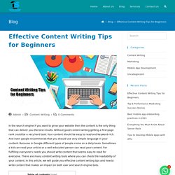 Top 3 Effective Content Writing Tips for Beginners