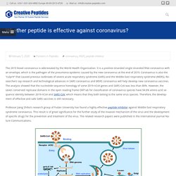Whether peptide is effective against coronavirus? – Creative Peptides Blog