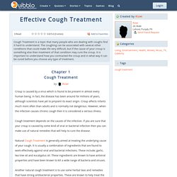 Effective Cough Treatment