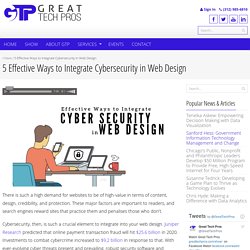 5 Effective Ways to Integrate Cybersecurity in Web Design - Great Tech Pros