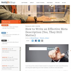 How to Write an Effective Meta Description (Yes, They Still Matter)