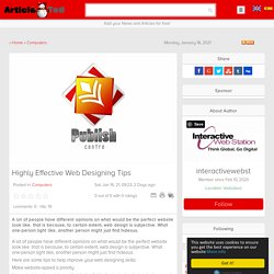 Highly Effective Web Designing Tips
