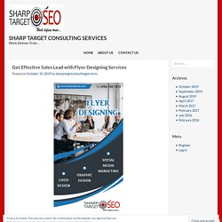 For Flyer Designing Services hire experts at SharpTarget SEO