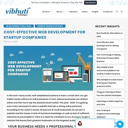 Cost-Effective Web Development For Startup Companies