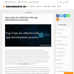 Top 5 tips for effective iOS app development process