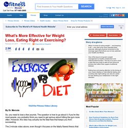 What's More Effective, Eating Right or Exercising?