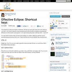 Effective Eclipse: Shortcut keys