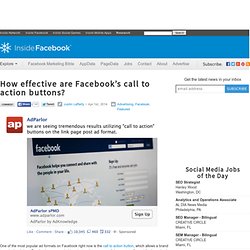 How effective are Facebook's call to action buttons?