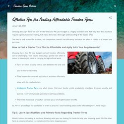 Effective Tips for Finding Affordable Tractor Tyres