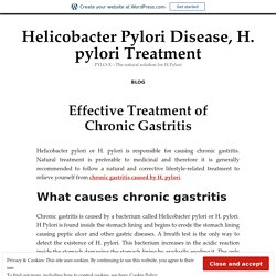 Effective Treatment of Chronic Gastritis