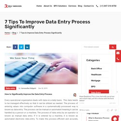 7 Effective Ways To Improve Data Entry Process
