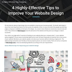 4 Highly-Effective Tips to Improve Your Website Design