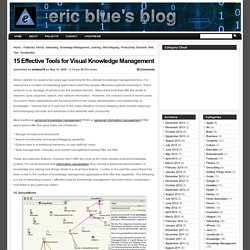 Blog Archive » 15 Effective Tools for Visual Knowledge Management