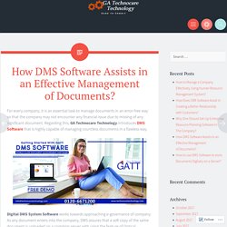 How DMS Software Assists in an Effective Management of Documents?