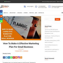 How To Make An Effective Marketing Plan For Small Business