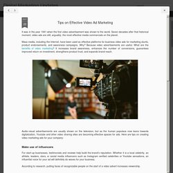 Digital Marketing Updates: Tips on Effective Video Ad Marketing