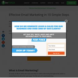 Effective Email Marketing in 10 Simple Steps