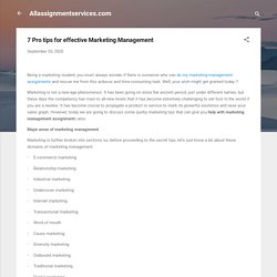 7 Pro tips for effective Marketing Management
