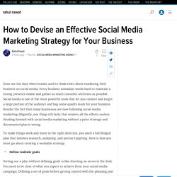 How to Devise an Effective Social Media Marketing Strategy for Your Business