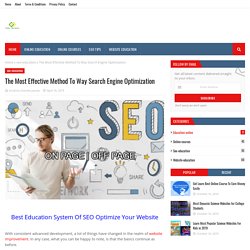 The Most Effective Method To Way Search Engine Optimization