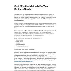 Cost Effective Methods For Your Business Needs