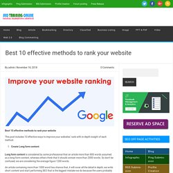 Best 10 effective methods to rank your website