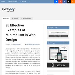 35 Effective Examples of Minimalism