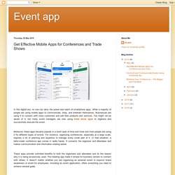 Top Notch Mobile Apps for Conferences and Trade Shows