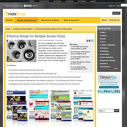 Effective Design for Multiple Screen Sizes