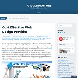 Cost Effective Web Design Provider