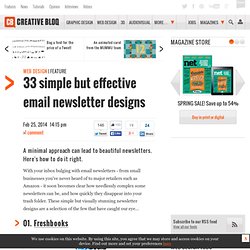 33 simple but effective email newsletter designs