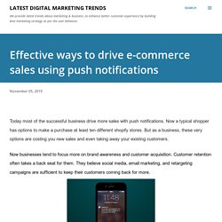 Effective ways to drive e-commerce sales using push notifications