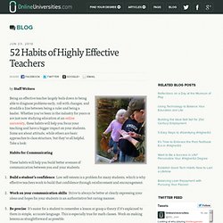 52 Habits of Highly Effective Teachers